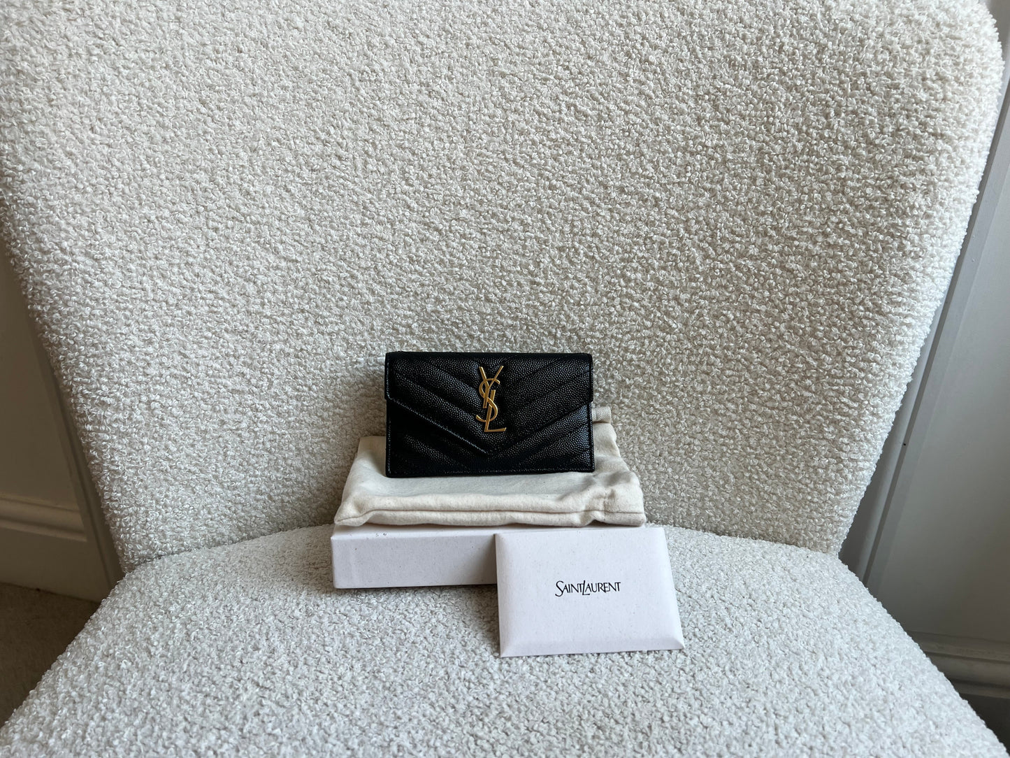 Yves Saint Laurent (YSL) Cassandre Matelasse Fragments Flap Card Case (RRP £355)