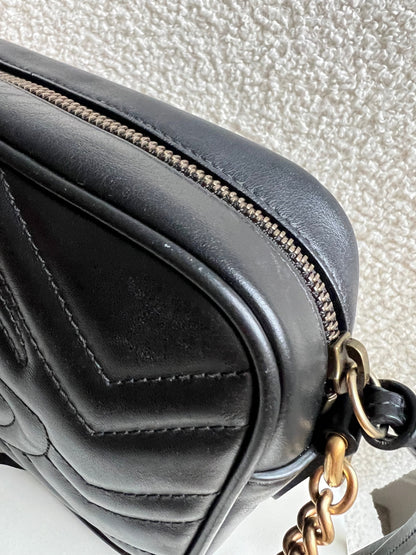 Gucci GG Black Marmont Mini Shoulder Bag (RRP £1,360)