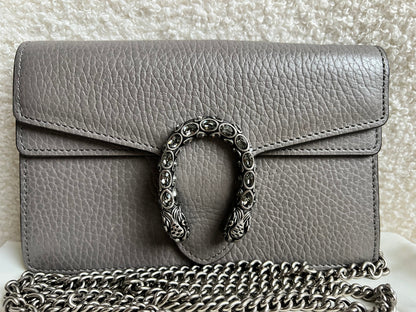 Gucci Dionysus GG Grey Super Mini Shoulder Bag (RRP £985)