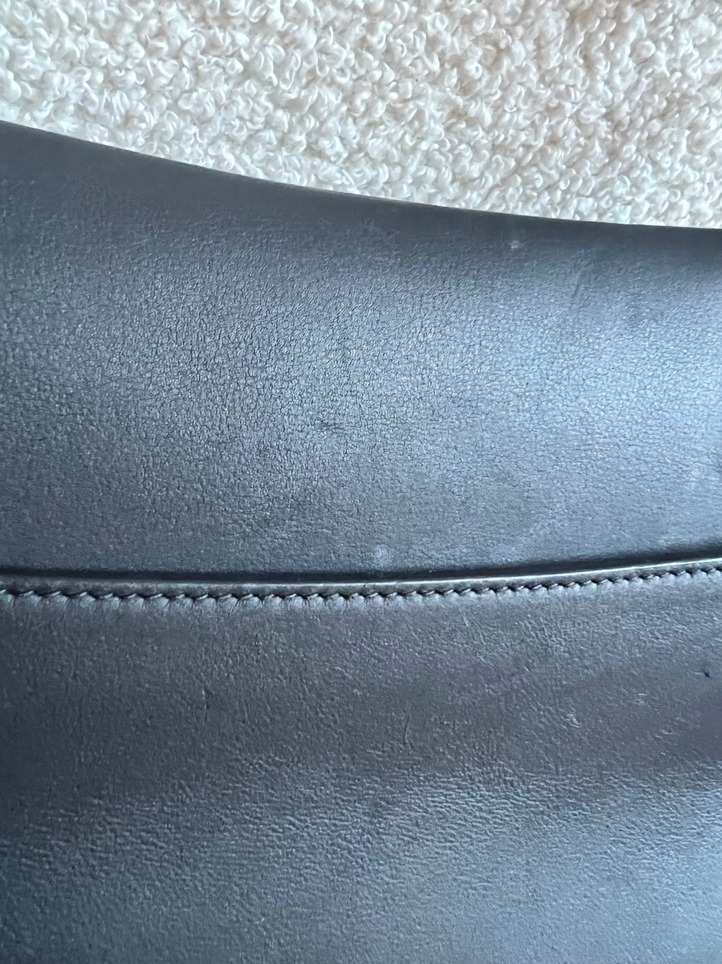 Christian Dior Black Ultra Matte Saddle Bag with Strap