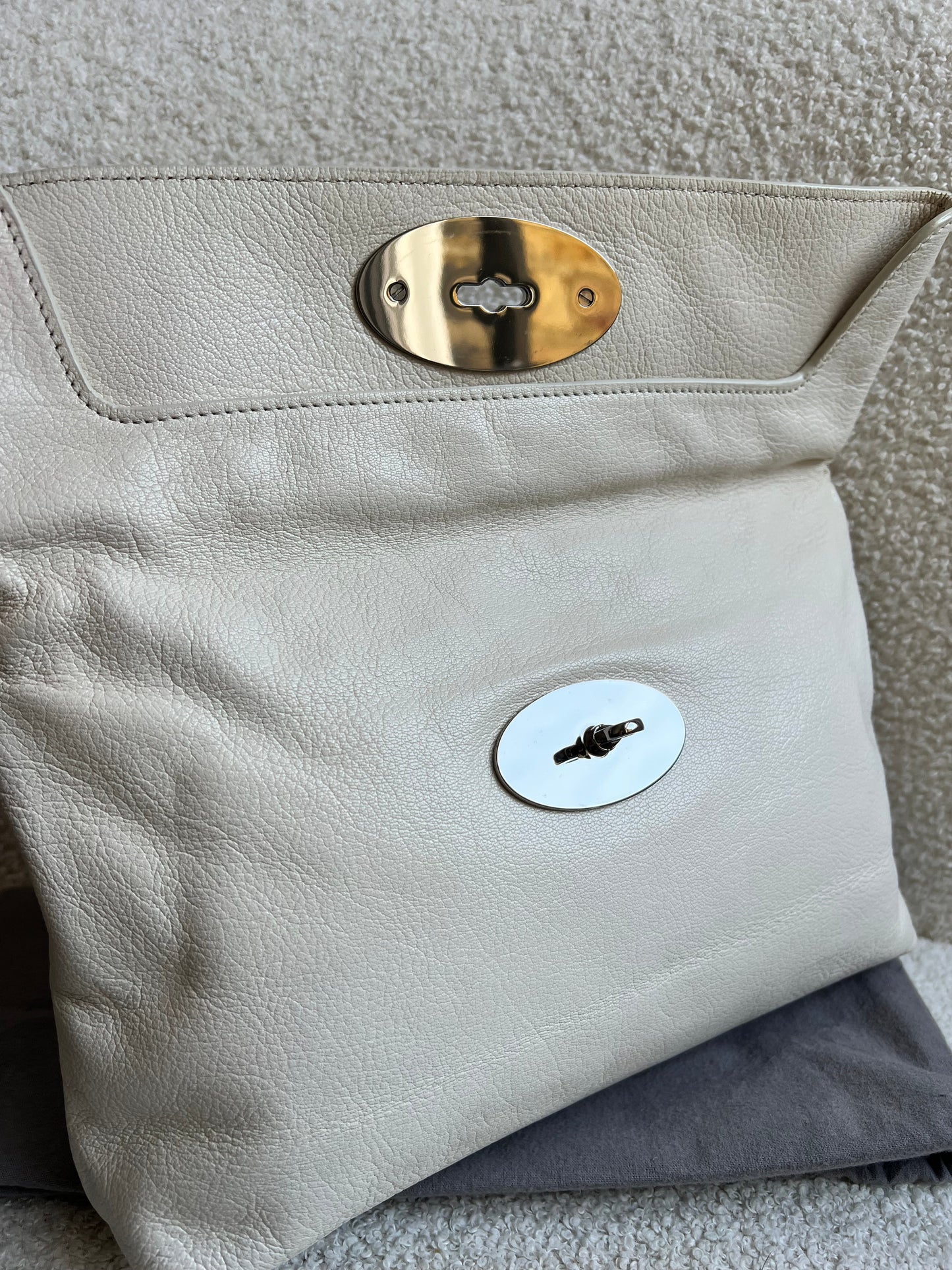 Mulberry Marshmallow Clemmie Clutch (RRP £695)