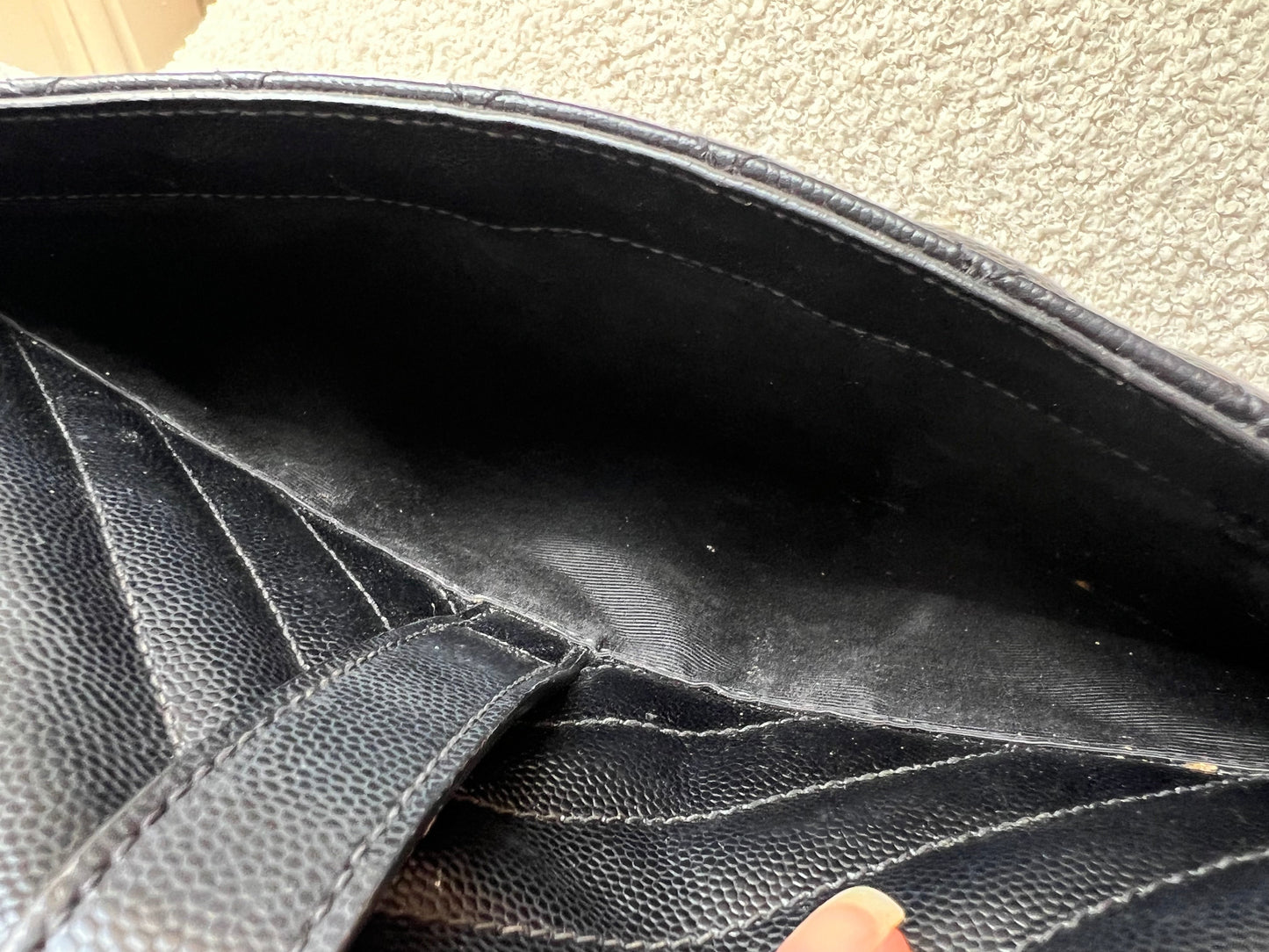 Yves Saint Laurent (YSL) Large Black on Black Envelope Bag (RRP £2,400)