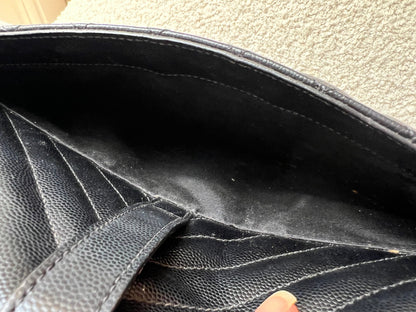 Yves Saint Laurent (YSL) Large Black on Black Envelope Bag (RRP £2,400)