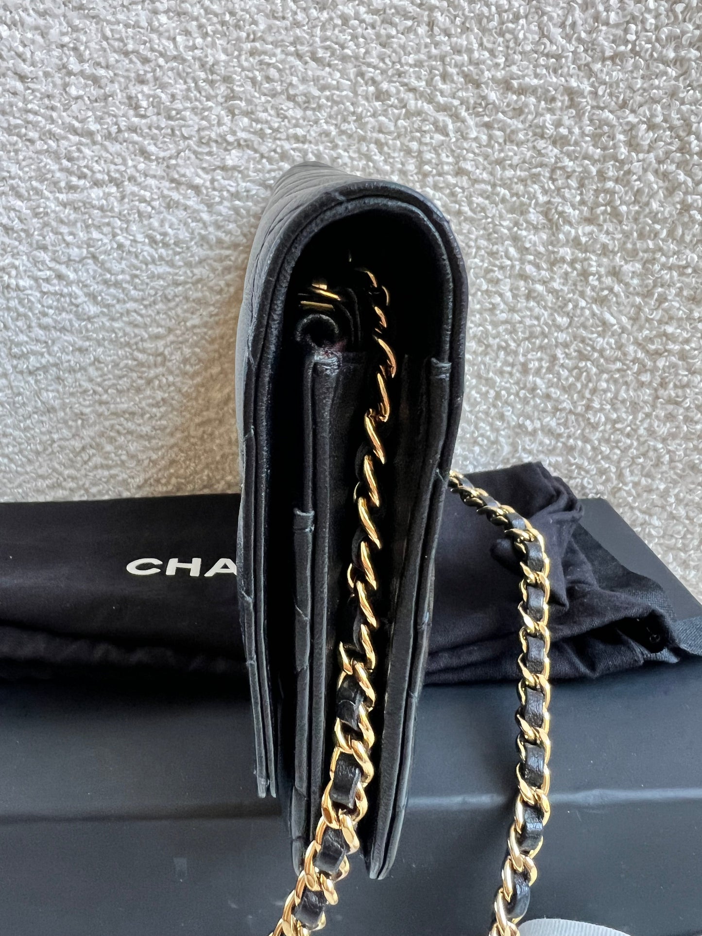 Chanel Wallet on Chain in Black Lambskin Gold Hardware (RRP £2,930)