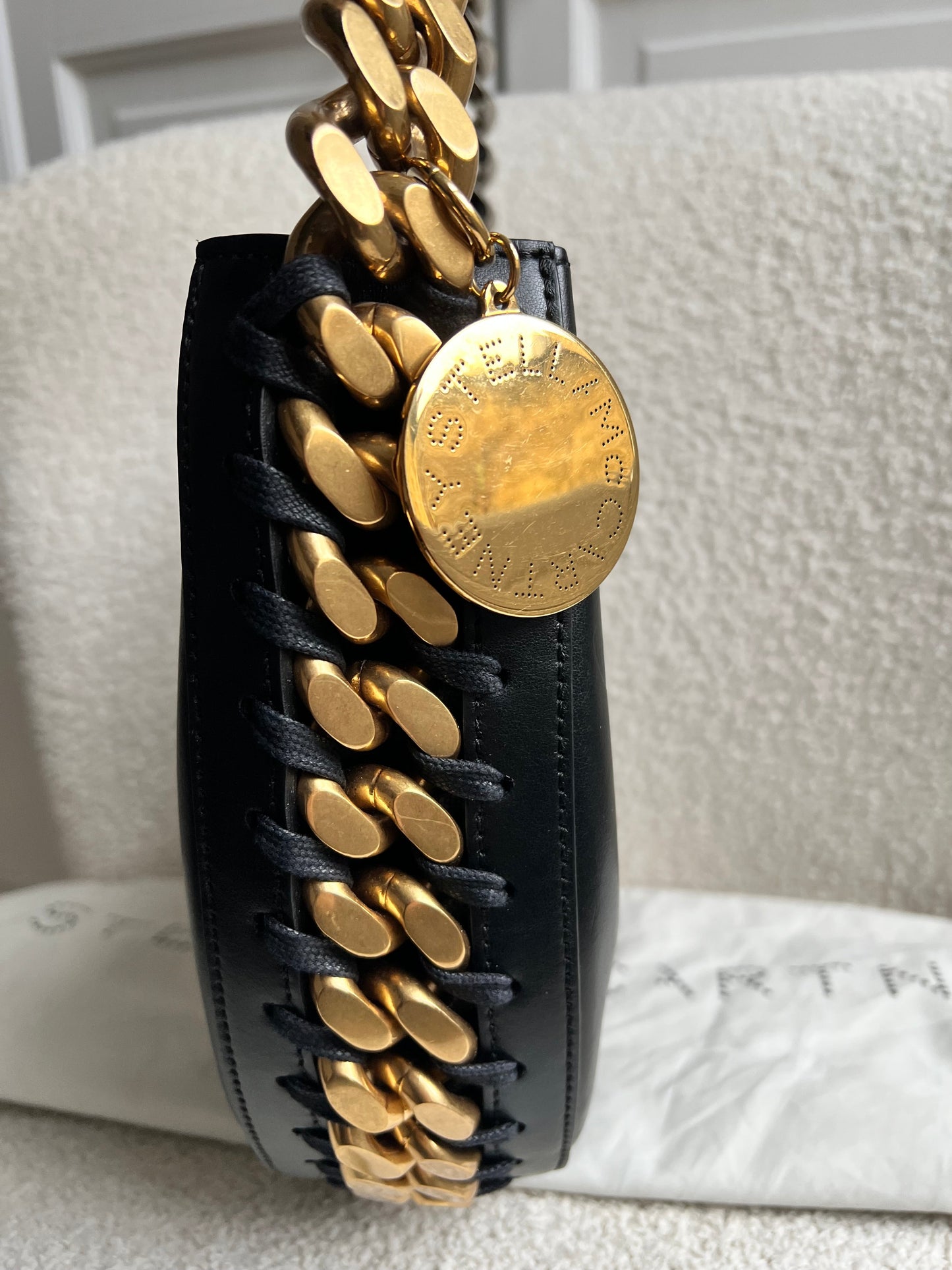Stella McCartney Frayme Black Faux Leather Bag (RRP £1490)