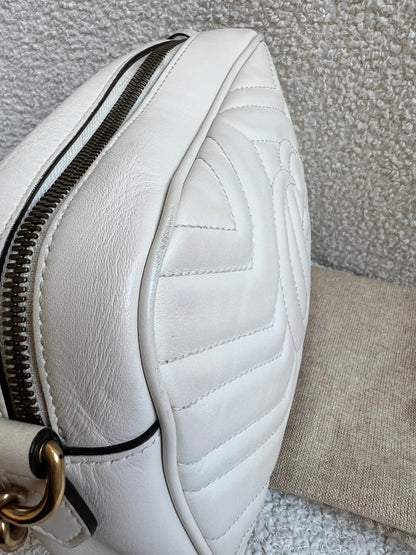 Gucci GG White Marmont Small Shoulder Bag (RRP £1440)