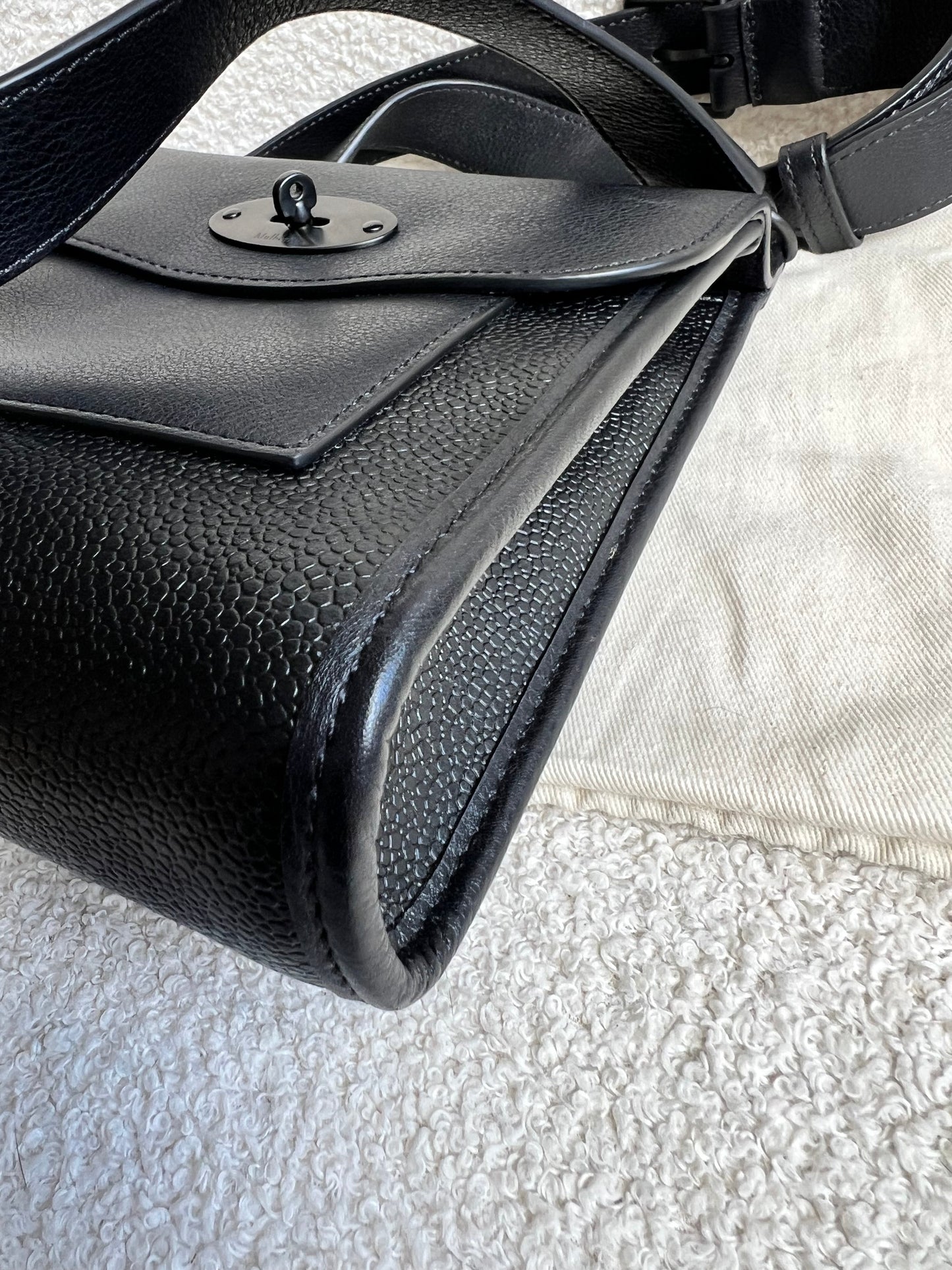 Mulberry Black Eco Scotchgrain Small Antony