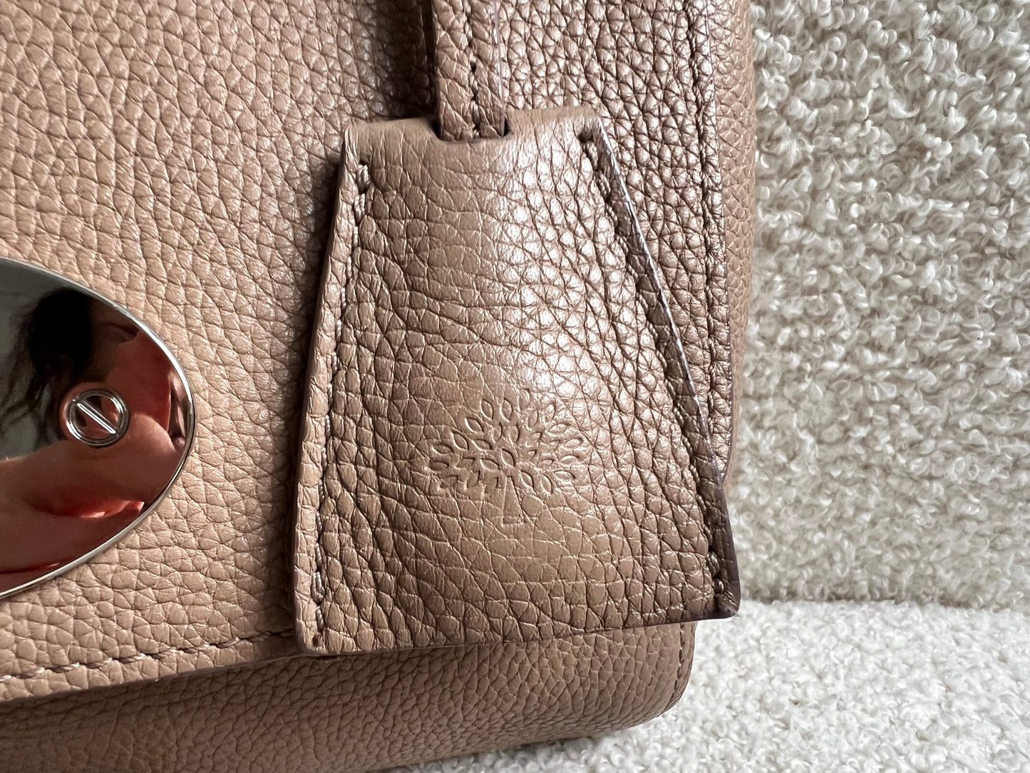 Mulberry Mushroom Grey Regular Lily with Silver Hardware (RRP £995)