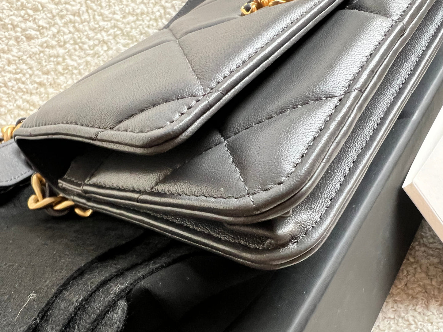 Chanel Grey 19 Wallet on Chain