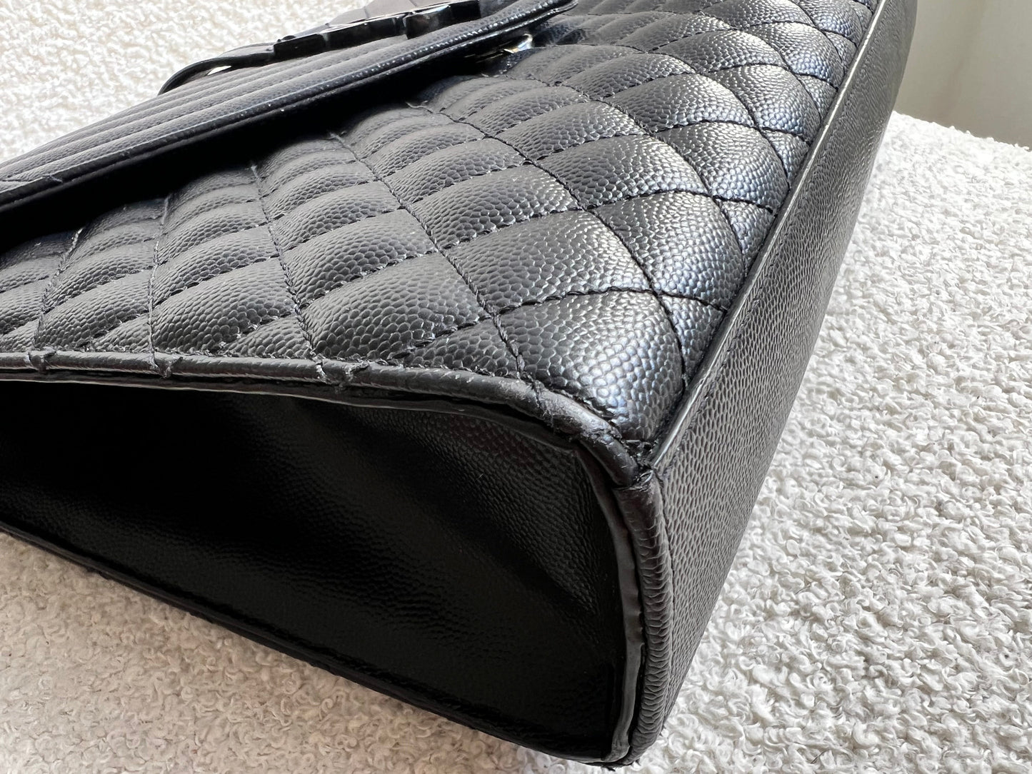 Yves Saint Laurent (YSL) Large Black on Black Envelope Bag (RRP £2,400)