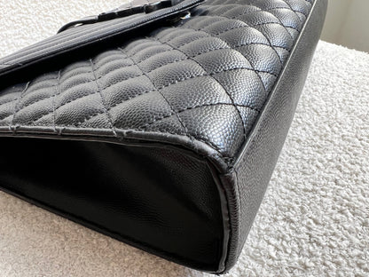 Yves Saint Laurent (YSL) Large Black on Black Envelope Bag (RRP £2,400)