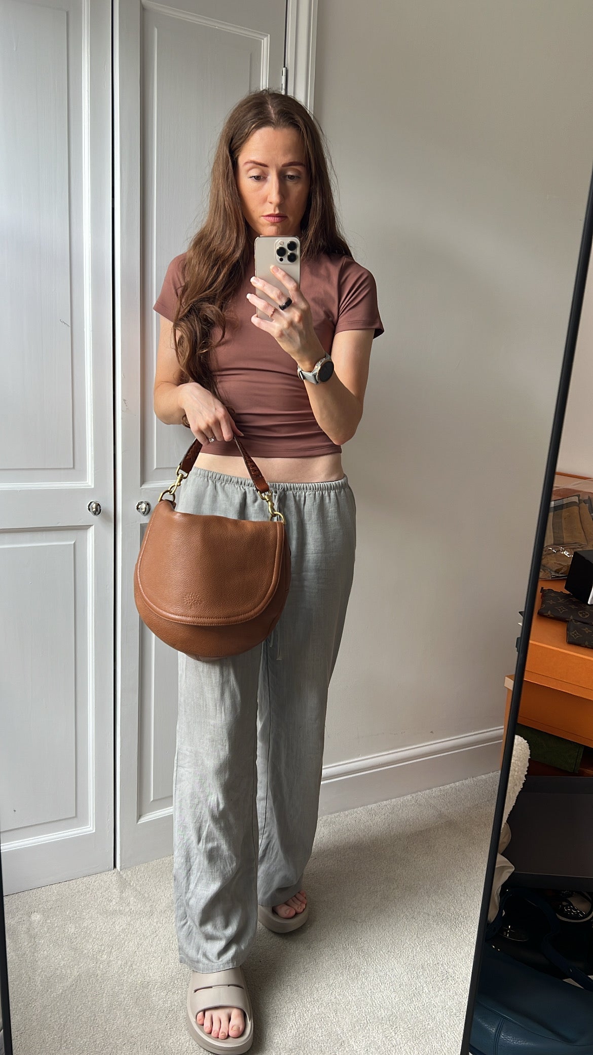 Mulberry Oak Large Effie Satchel