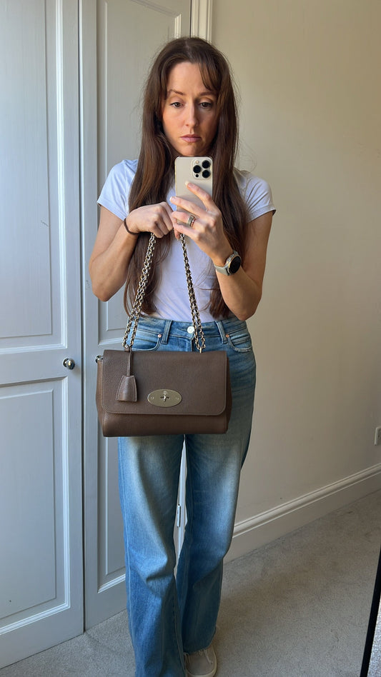 Mulberry Taupe Medium Lily with Silver Hardware (RRP £1095)