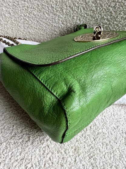 Mulberry Grass Green Regular Lily with Gold Hardware (RRP £895)