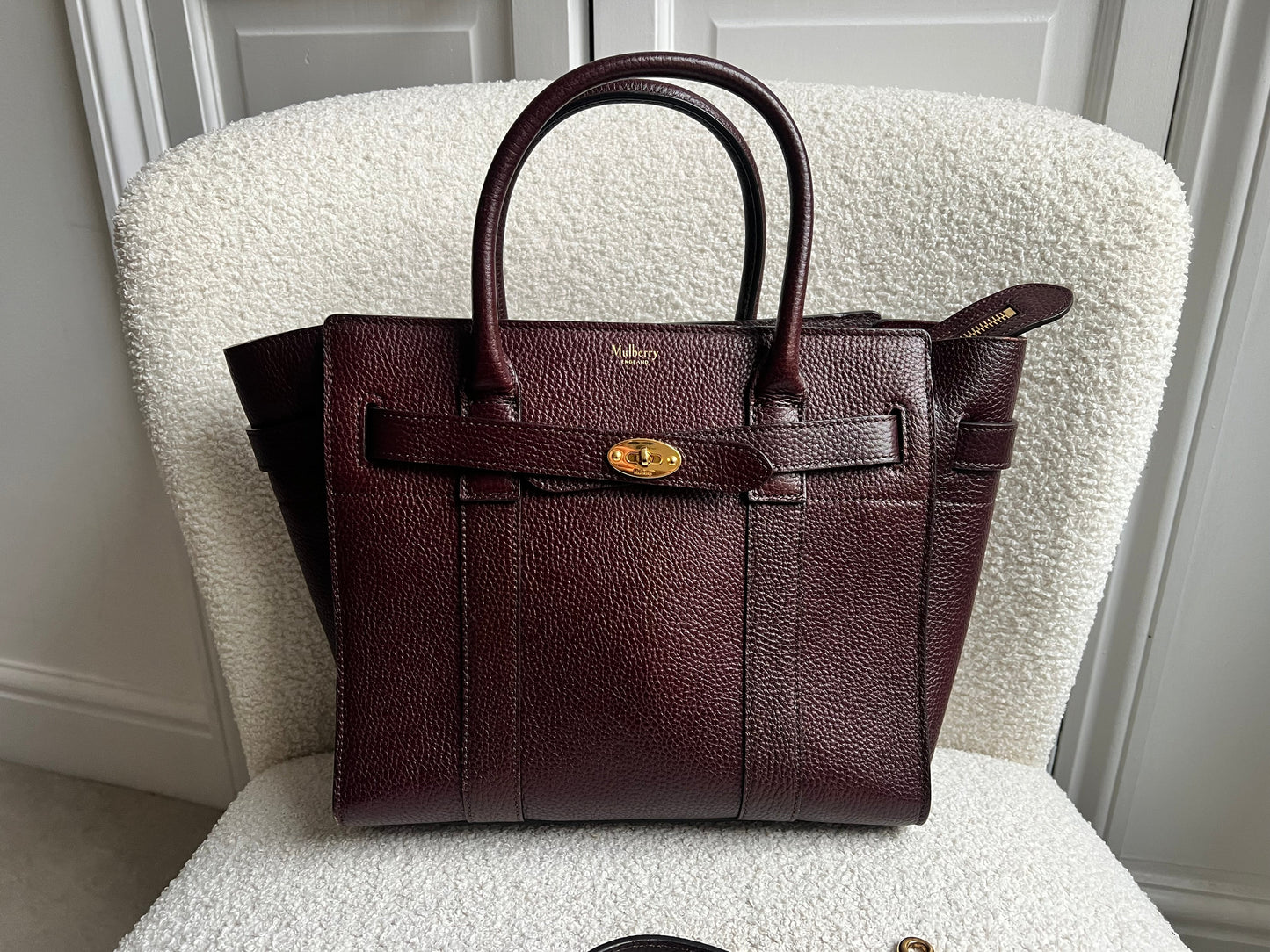 Mulberry Oxblood Small Zipped Bayswater (RRP £1,245)