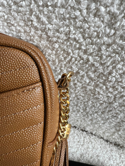 Yves Saint Laurent (YSL) Tan Mini Lou Camera Bag (RRP £1285)