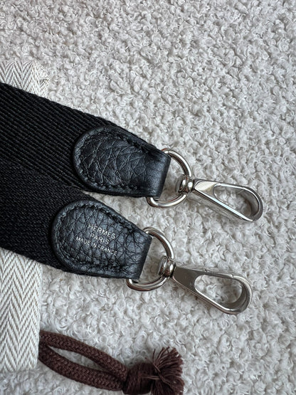 Hermes Evelyne TPM in Black Clemence Leather with Palladium Hardware
