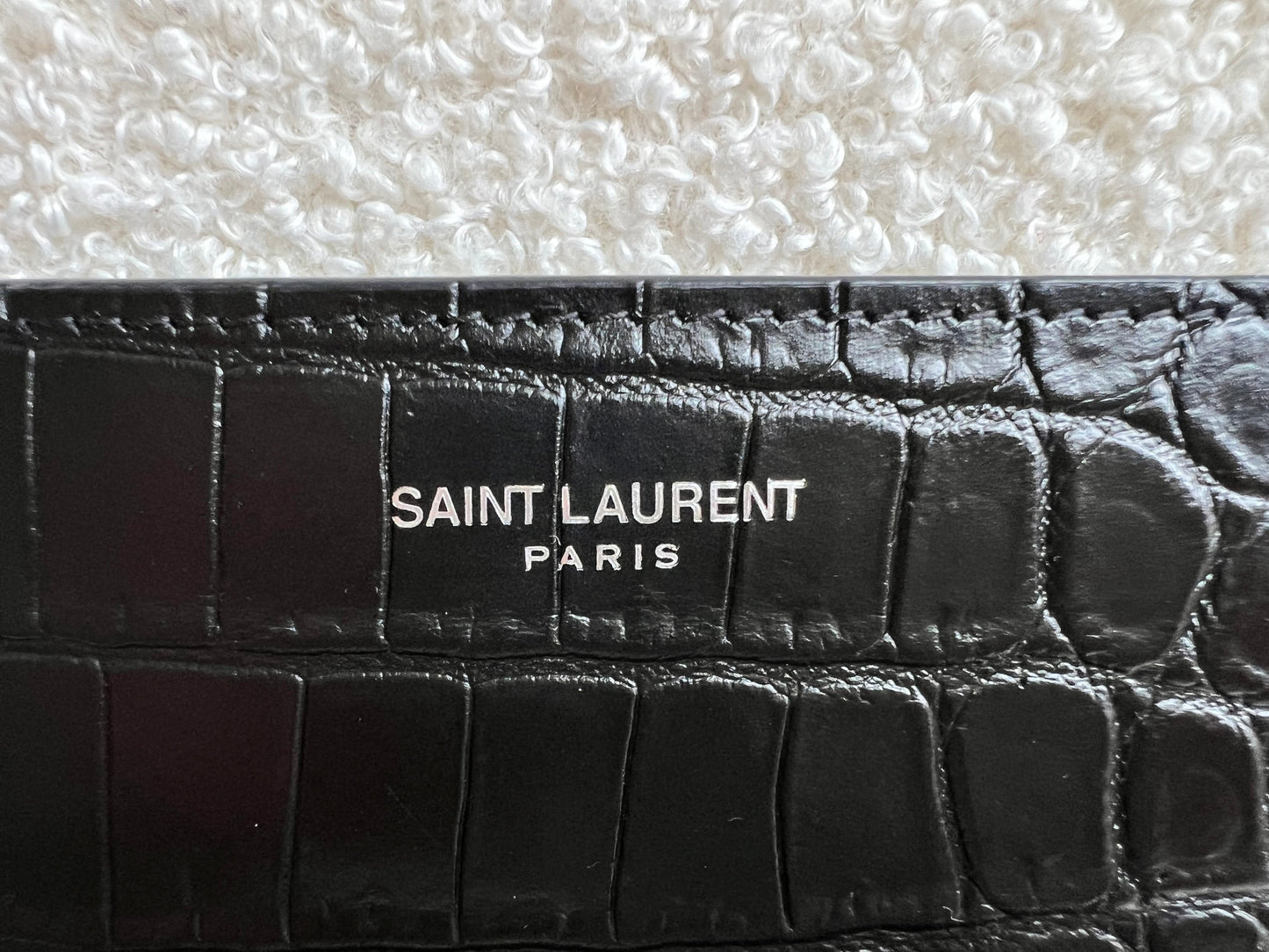 Yves Saint Laurent Black Croc Wallet (RRP £415)