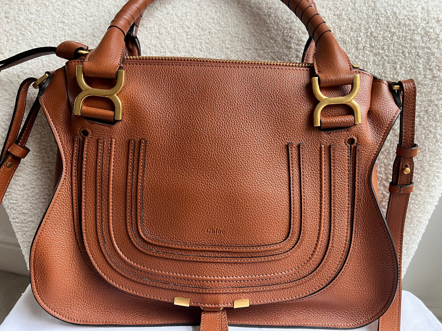 Chloe Medium Marcie Double Carry Bag in Tan (RRP £1890)