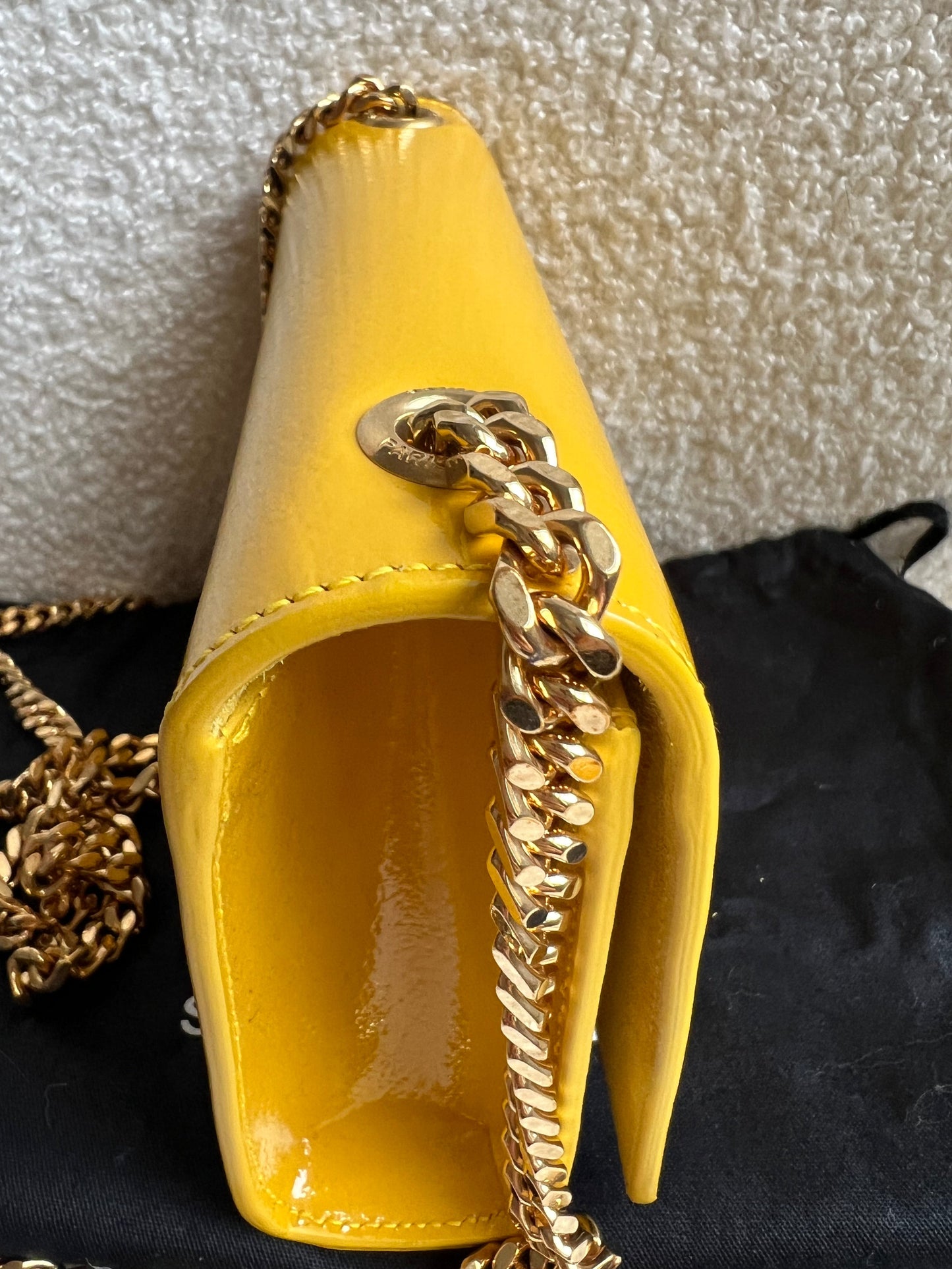 Yves Saint Laurent (YSL) Small Kate Yellow Patent with Gold Hardware (RRP £1,440)