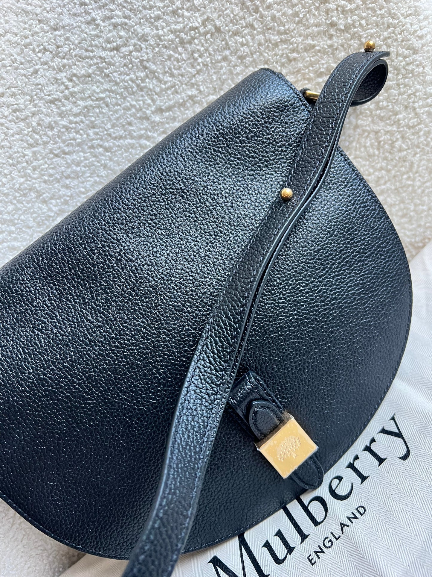 Mulberry Black Tessie Satchel (RRP £650)