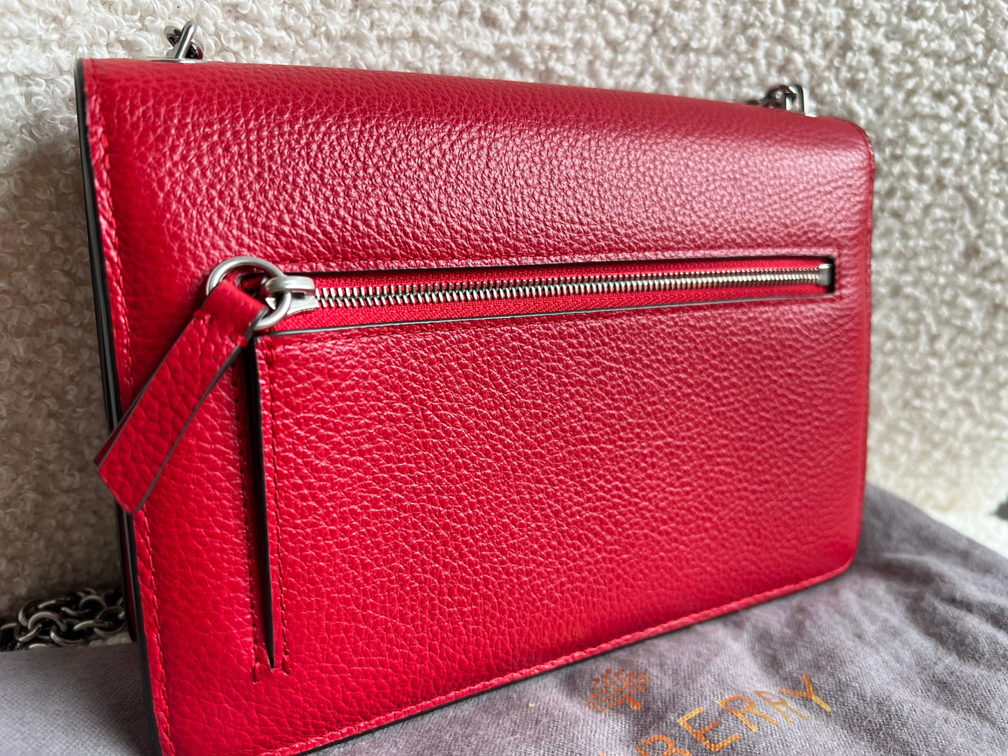 Mulberry Lancaster Red Small Darley Shoulder Bag (RRP £695)