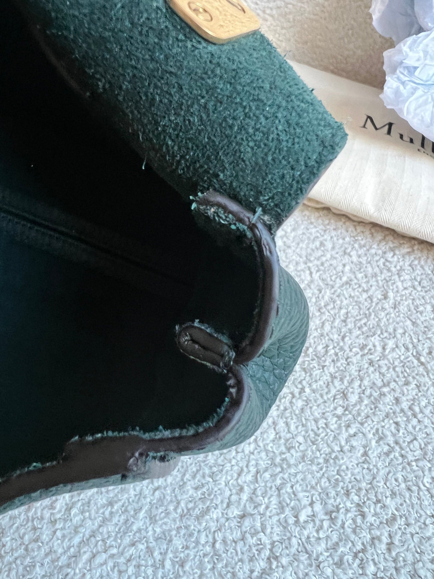 Mulberry Regular Lily in Mulberry Green Heavy Grain (RRP £1095)