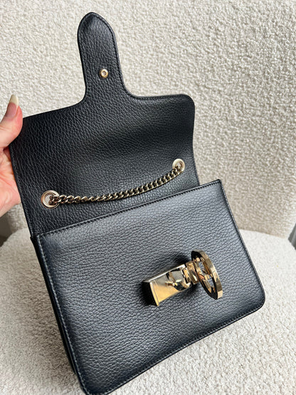 Gucci Interlocking GG Black Small Shoulder Bag