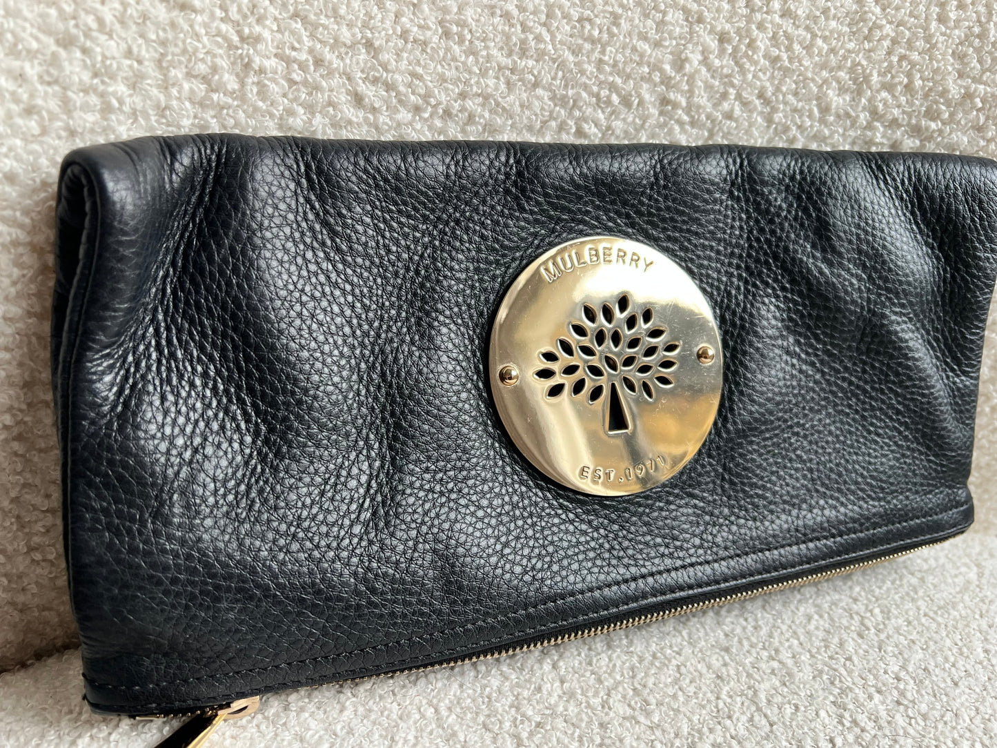 Mulberry Black Daria Clutch (RRP £550)