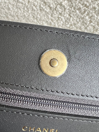 Chanel Grey 19 Wallet on Chain