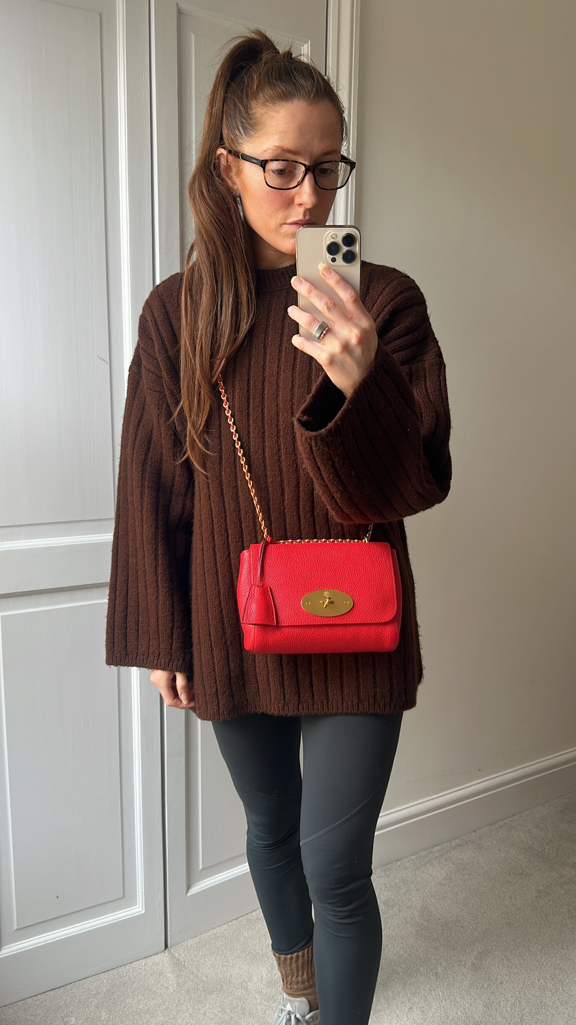 Mulberry Fiery Red Regular Lily with Gold Hardware (RRP £995)