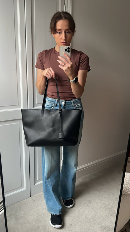 Yves Saint Laurent (YSL) Black E/W Shopping Tote (RRP £1115)