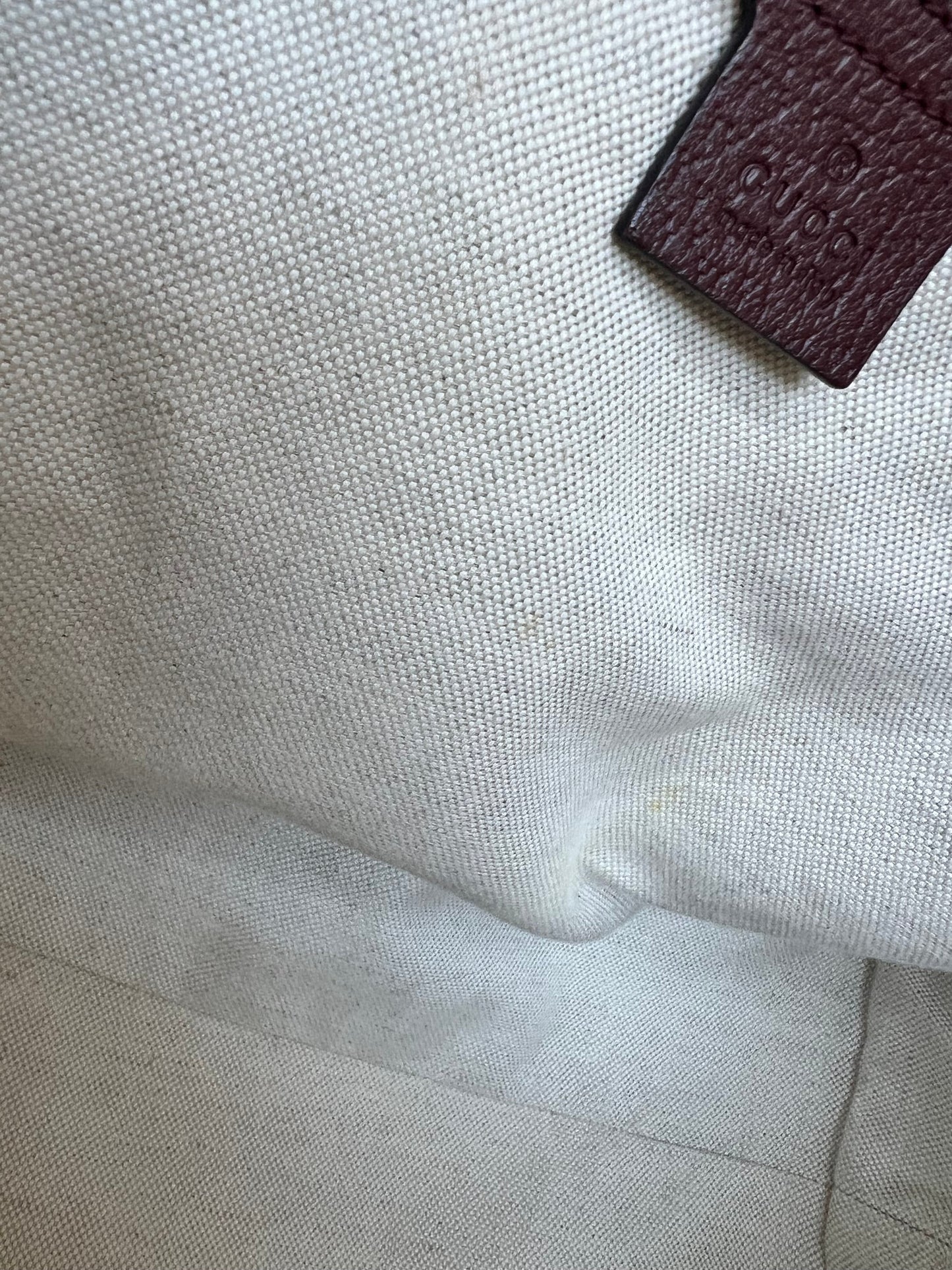 Gucci Burgundy Ophidia GG Supreme Medium Tote