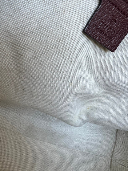 Gucci Burgundy Ophidia GG Supreme Medium Tote