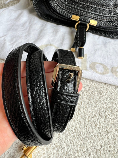 Chloe Black Mini Marcie Double Carry Bag