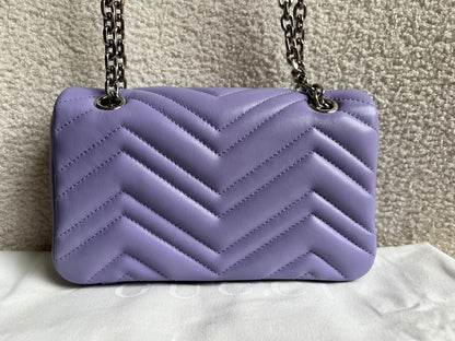 Gucci GG Purple Marmont Mini Shoulder Bag (RRP £1,890)