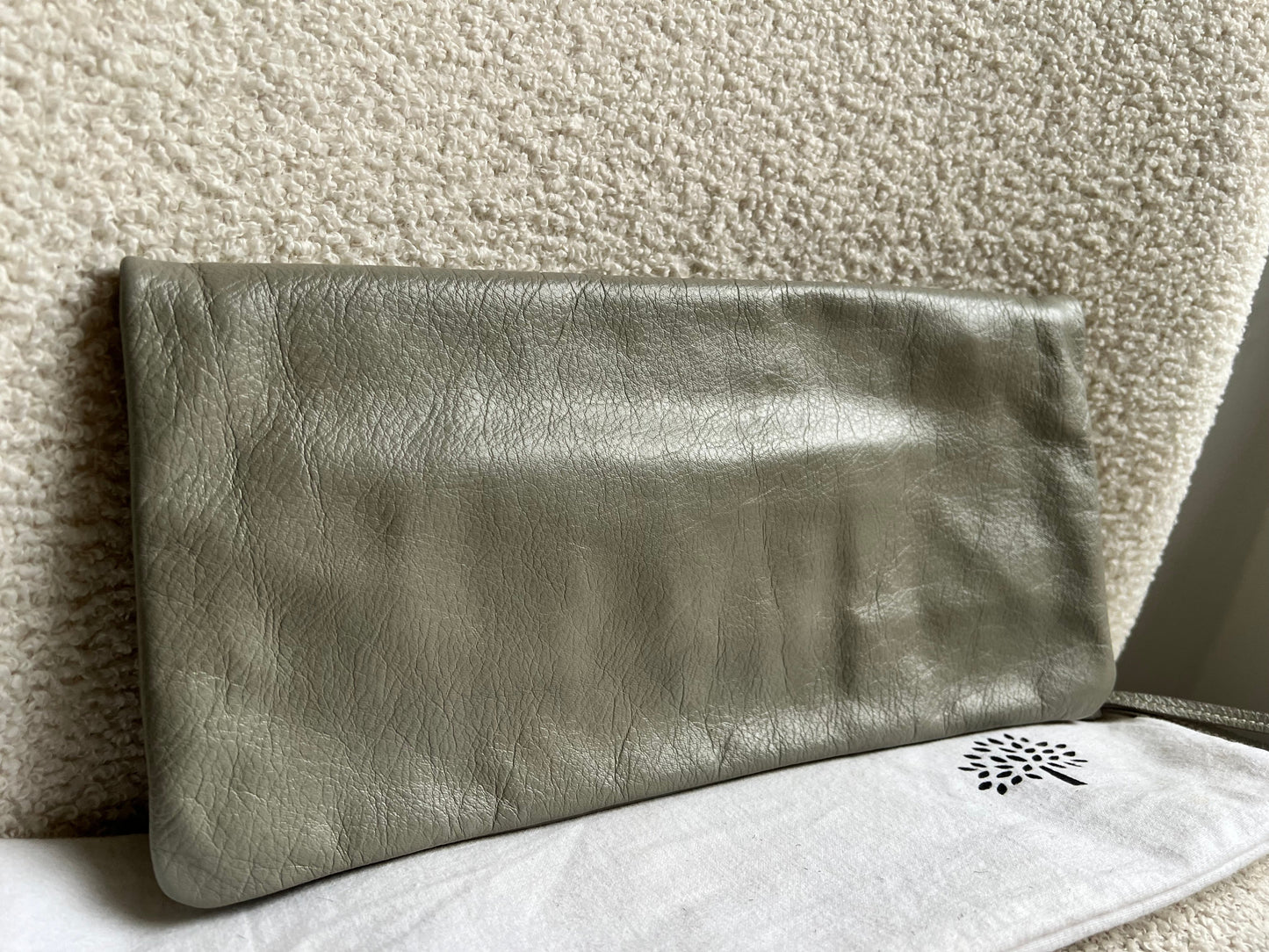 Mulberry Drizzle Grey Daria Clutch (RRP £550)