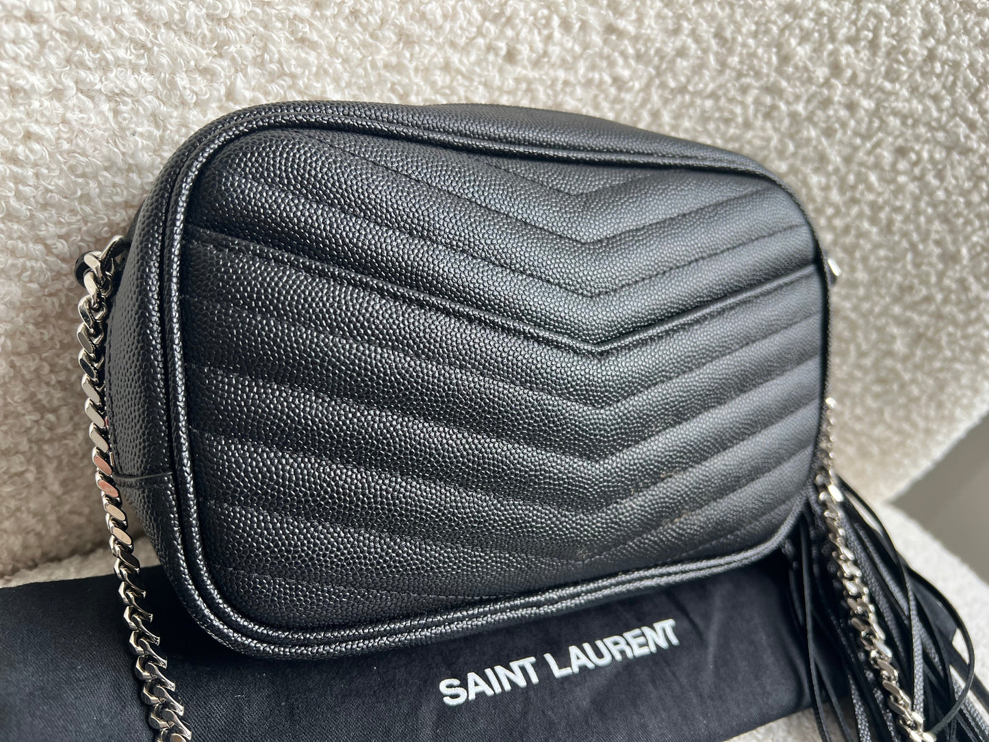 Yves Saint Laurent (YSL) Black Mini Lou Camera Bag (RRP £1285)