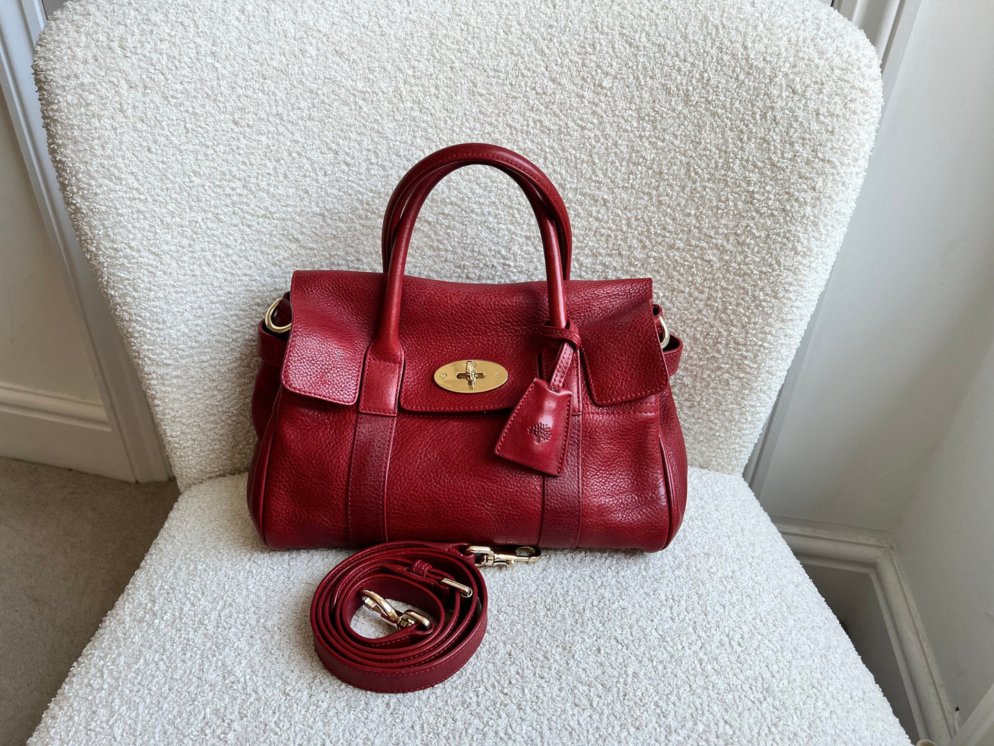 Mulberry Poppy Red Bayswater Satchel (RRP £995)