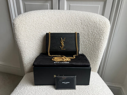 Yves Saint Laurent (YSL) Black Small Kate with Gold Hardware (RRP £1,550)