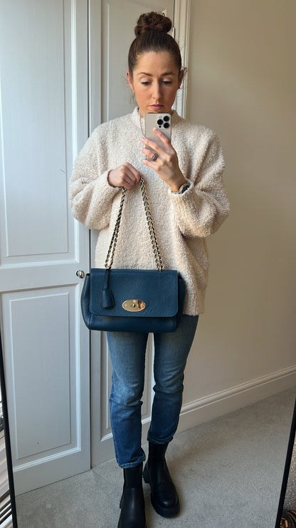 Mulberry Deep Sea Blue Medium Lily with Gold Hardware (RRP £1050)