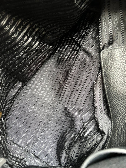 Prada Black Vitello Daino Shoulder Bag