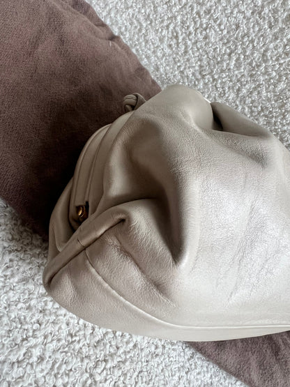Bottega Veneta Cream Mini Pouch Clutch