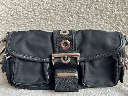 Prada Vintage Nylon Buckle Shoulder Bag