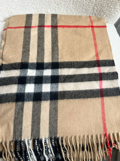 Burberry Classic Check Archive Beige Cashmere Scarf (RRP £435)
