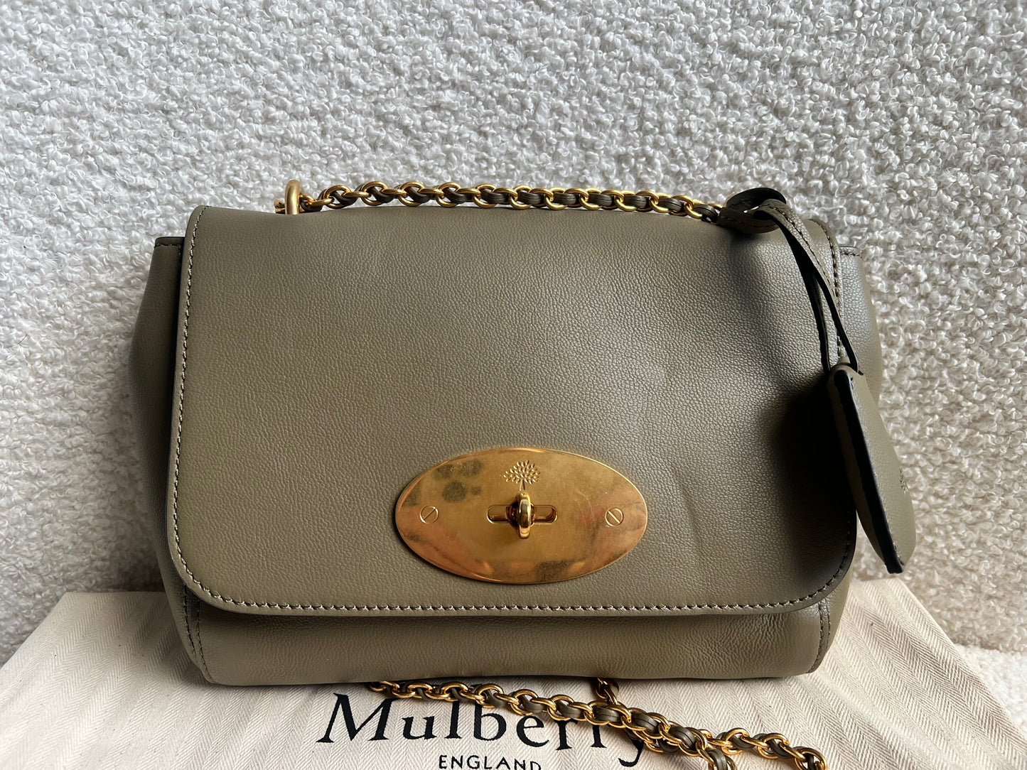 Mulberry Linen Regular Lily with Gold Hardware (RRP £995)