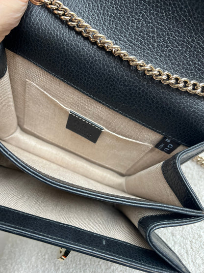 Gucci Interlocking GG Black Small Shoulder Bag
