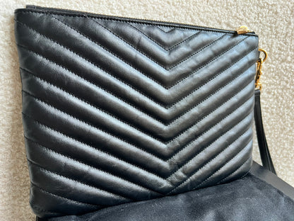 Yves Saint Laurent (YSL) Black Cassandre Clutch Pouch (RRP £580)
