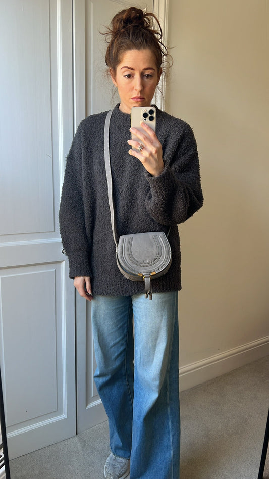 Chloe Small Cashmere Grey Marcie Saddle Bag (RRP £1050)