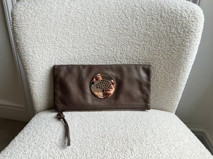 Mulberry Taupe Daria Clutch (RRP £550)